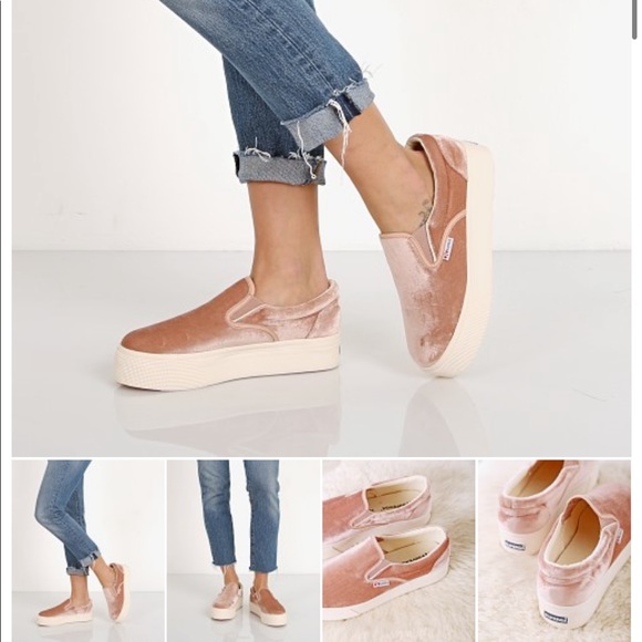Superga Shoes Superga Velvet Platform Slide Ons Poshmark